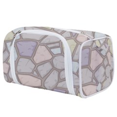 Cartoon Colored Stone Seamless Background Texture Pattern Toiletries Pouch by BangZart