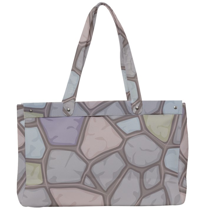 Cartoon colored stone seamless background texture pattern Canvas Work Bag