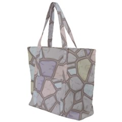 Cartoon Colored Stone Seamless Background Texture Pattern Zip Up Canvas Bag by BangZart