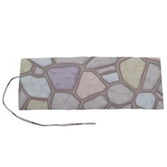 Cartoon Colored Stone Seamless Background Texture Pattern Roll Up Canvas Pencil Holder (s) by BangZart