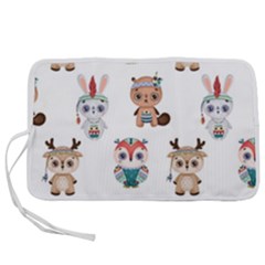 Cute Cartoon Boho Animals Seamless Pattern Pen Storage Case (s)