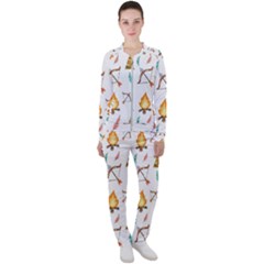 Cute Cartoon Native American Seamless Pattern Casual Jacket And Pants Set by BangZart