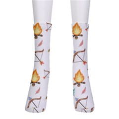 Cute Cartoon Native American Seamless Pattern Men s Crew Socks