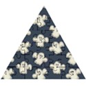 Hand drawn ghost pattern Wooden Puzzle Triangle View1