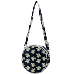 Hand Drawn Ghost Pattern Crossbody Circle Bag