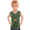 Cute seamless pattern bird with berries leaves Kids  Sport Tank Top View1