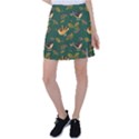 Cute seamless pattern bird with berries leaves Tennis Skirt View1