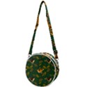 Cute seamless pattern bird with berries leaves Crossbody Circle Bag View1