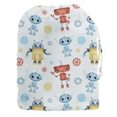 Cute Cartoon Robots Seamless Pattern Drawstring Pouch (3xl) by BangZart