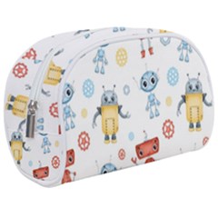 Cute Cartoon Robots Seamless Pattern Makeup Case (medium) by BangZart