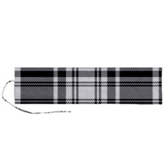 Pixel Background Design Modern Seamless Pattern Plaid Square Texture Fabric Tartan Scottish Textile Roll Up Canvas Pencil Holder (l) by BangZart