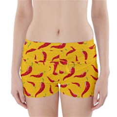 Chili Vegetable Pattern Background Boyleg Bikini Wrap Bottoms by BangZart