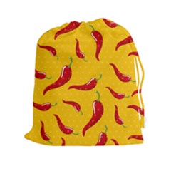 Chili Vegetable Pattern Background Drawstring Pouch (2xl) by BangZart