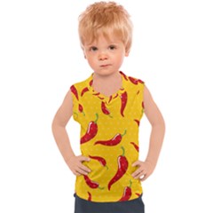 Chili Vegetable Pattern Background Kids  Sport Tank Top