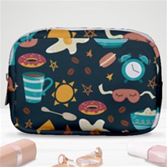 Seamless pattern with breakfast symbols morning coffee Make Up Pouch (Small)