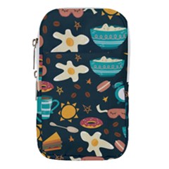 Seamless pattern with breakfast symbols morning coffee Waist Pouch (Small)