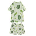 Leaf spring seamless pattern fresh green color nature Kids  Swim Tee and Shorts Set View2