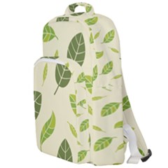 Leaf Spring Seamless Pattern Fresh Green Color Nature Double Compartment Backpack by BangZart