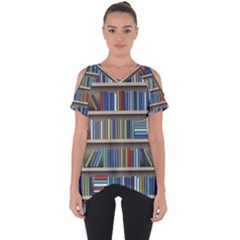 Bookshelf Cut Out Side Drop Tee by BangZart