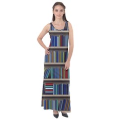 Bookshelf Sleeveless Velour Maxi Dress