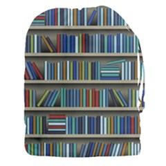 Bookshelf Drawstring Pouch (3xl) by BangZart