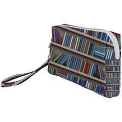 Bookshelf Wristlet Pouch Bag (small) by BangZart