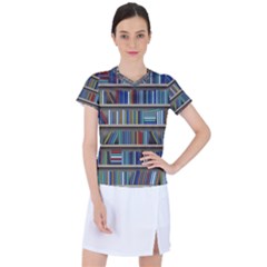 Bookshelf Women s Sports Top by BangZart