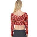 Chili pattern red Long Sleeve Crop Top View2