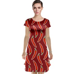 Chili Pattern Red Cap Sleeve Nightdress by BangZart