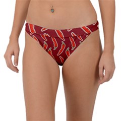 Chili Pattern Red Band Bikini Bottom by BangZart