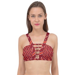 Chili Pattern Red Cage Up Bikini Top by BangZart