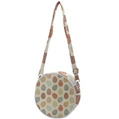 Seamless Pattern Colorful Easter Egg Flat Icons Painted Traditional Style Crossbody Circle Bag