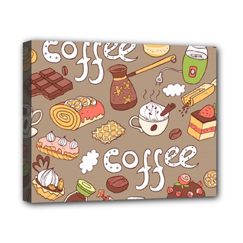 Vector Seamless Pattern With Doodle Coffee Equipment Canvas 10  X 8  (stretched) by BangZart