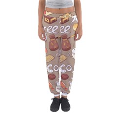 Vector Seamless Pattern With Doodle Coffee Equipment Women s Jogger Sweatpants by BangZart