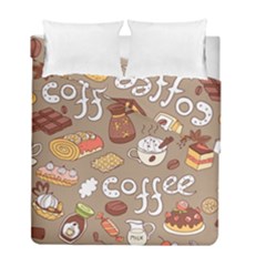 Vector Seamless Pattern With Doodle Coffee Equipment Duvet Cover Double Side (full/ Double Size) by BangZart