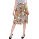 Vector seamless pattern with doodle coffee equipment Midi Beach Skirt View1