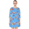 Hand drawn seamless pattern summer time Smock Dress View1