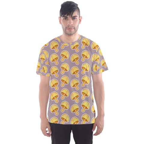 Yellow Mushroom Pattern Men s Sport Mesh Tee by BangZart