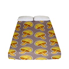 Yellow Mushroom Pattern Fitted Sheet (full/ Double Size) by BangZart