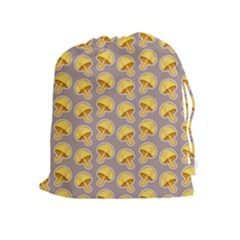 Yellow Mushroom Pattern Drawstring Pouch (xl) by BangZart