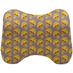 Yellow Mushroom Pattern Head Support Cushion by BangZart