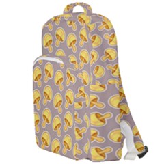 Yellow Mushroom Pattern Double Compartment Backpack by BangZart