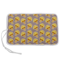 Yellow Mushroom Pattern Pen Storage Case (l) by BangZart