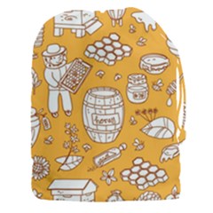 Vector Honey Element Doodle Seamless Pattern With Beehive Beeke Drawstring Pouch (3xl) by BangZart