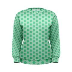 Polka Dots Mint Green, Pastel Colors, Retro, Vintage Pattern Women s Sweatshirt by Casemiro