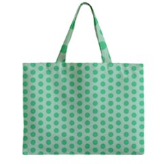 Polka Dots Mint Green, Pastel Colors, Retro, Vintage Pattern Zipper Mini Tote Bag by Casemiro