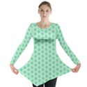 Polka Dots Mint green, pastel colors, retro, vintage pattern Long Sleeve Tunic  View1