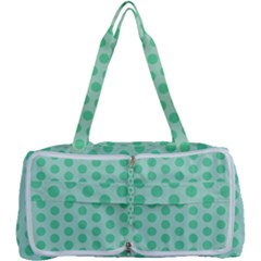 Polka Dots Mint Green, Pastel Colors, Retro, Vintage Pattern Multi Function Bag by Casemiro