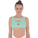 Polka Dots Mint green, pastel colors, retro, vintage pattern Bandaged Up Bikini Top View1