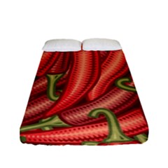 Seamless Chili Pepper Pattern Fitted Sheet (full/ Double Size) by BangZart